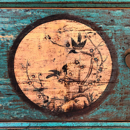 Vintage Asia Chinesisches Nachtkästchen Nachttisch "Aurora" - Art. 35191-10