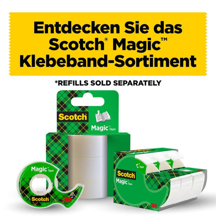Scotch® Magic™ Unsichtbares Klebeband 8-1925R3, Nachfüllpackung, 19 mm x 25 m, 3 Rollen/Packung | Packung (1 Stück)