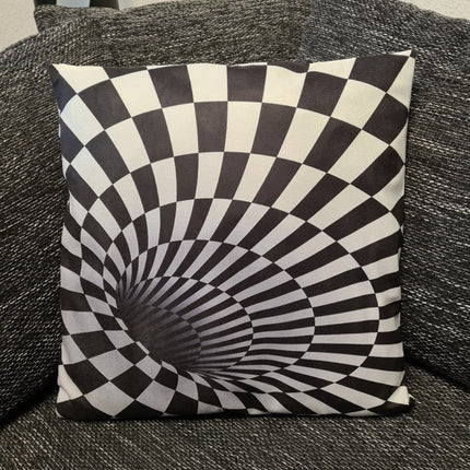 SEO. 3D Druck Designer Kissenbezug Schwarz - weißer Strudel - 45cm x 45cm - Linkreich