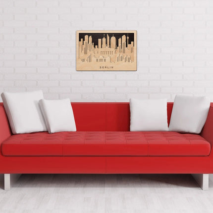 SEO. 3D Wandbild aus Holz Skyline Berlin 2017 - Linkreich