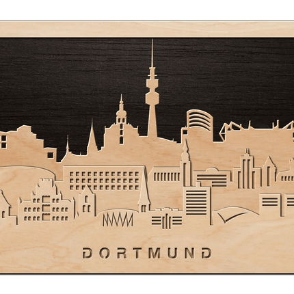 SEO. 3D Wandbild aus Holz Skyline Dortmund 2017 - Linkreich