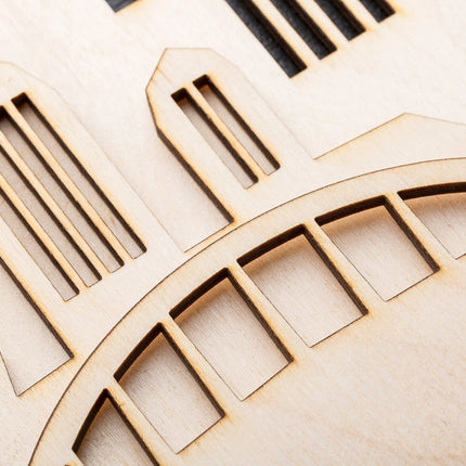 SEO. 3D Wandbild aus Holz Skyline Dortmund 2017 - Linkreich
