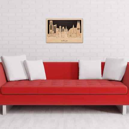 SEO. 3D Wandbild aus Holz Skyline Köln 2017 - Linkreich