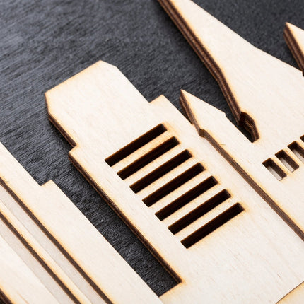SEO. 3D Wandbild aus Holz Skyline Köln 2017 - Linkreich