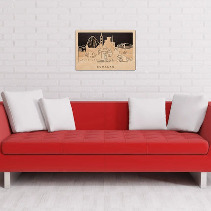 SEO. 3D Wandbild aus Holz Skyline Schalke 2017 - Linkreich