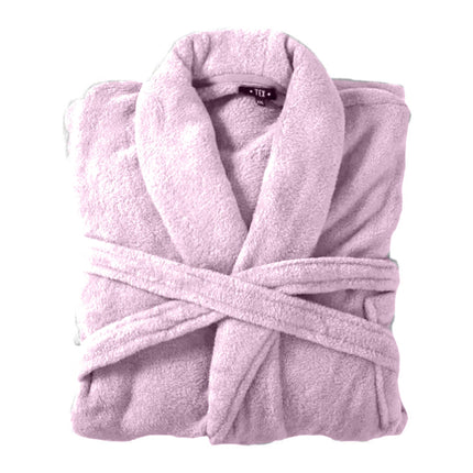 Bademantel flauschig » Saunamantel in Teddy-Plüsch Qualität » leichter/dünner Morgenmantel 100 cm lang » unisex