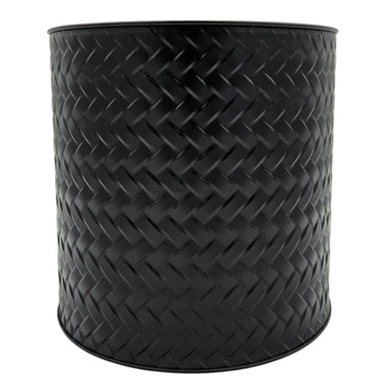 Blumentopf Übertopf Pflanzenkübel Topf Kübel 3er Set schwarz rund Metall Matt