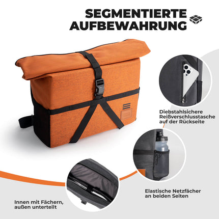 4 - in - 1 Fahrradtasche für Brompton Magnetverschluss 8 - 10L (Fahrradtaschen) kaufen bei Linkreich – Jetzt entdecken!