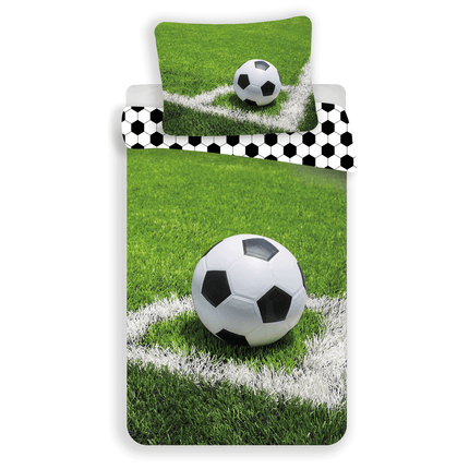 Fußball Bettwäsche - weiche Baumwolle 140x200 cm Kissen und Decke