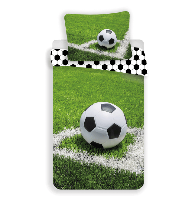 Fußball Bettwäsche - weiche Baumwolle 140x200 cm Kissen und Decke