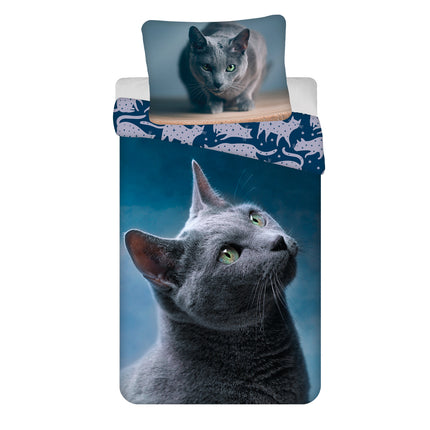 Katze Bettwäsche - weiche Baumwolle 140x200 cm Kissen und Decke