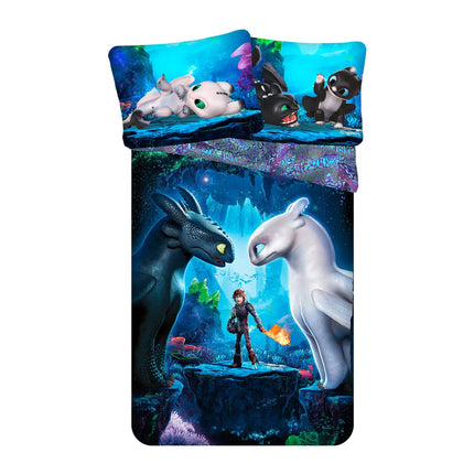 Drachenzähmen leicht gemacht HTTYD Bettwäsche - weiche Baumwolle 140x200 cm Kissen und Decke