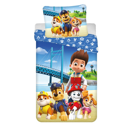 Paw Patrol Bettwäsche - weiche Baumwolle 140x200 cm Kissen und Decke Einzelbett