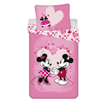 Micky & Minnie Maus Bettwäsche - 140x200 cm Kissen und Decke