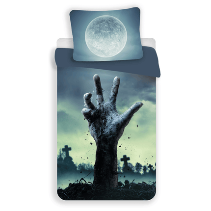 Horror Zombie Bettwäsche - Halloween 140x200 cm Kissen und Decke