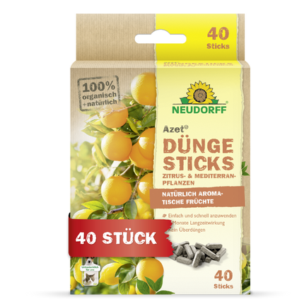 Azet Düngesticks für Zitrus- & Mediterranpflanzen