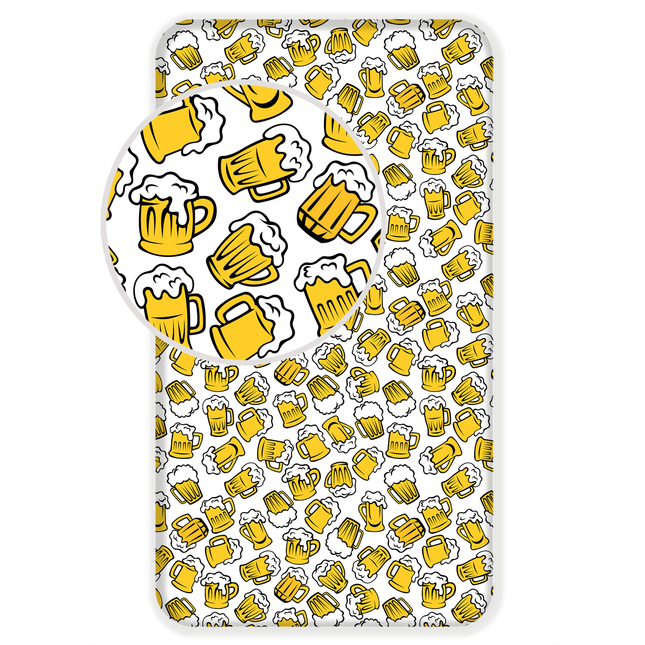 Bier Spannbettlaken - 90x200 cm Bettbezug Einzelbett Matratzenbezug