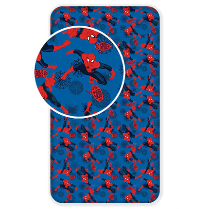 Spiderman Spannbettlaken - 90x200 cm Bettbezug Einzelbett Matratzenbezug
