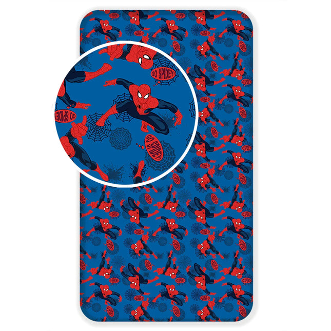 Spiderman Spannbettlaken - 90x200 cm Bettbezug Einzelbett Matratzenbezug