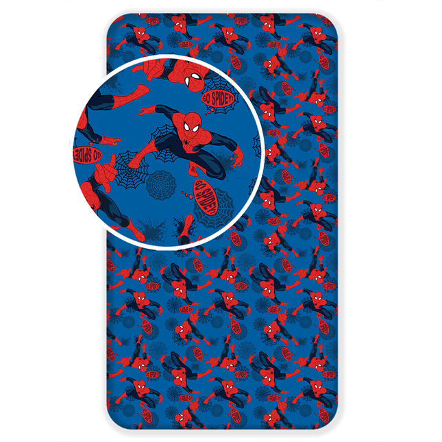Spiderman Spannbettlaken - 90x200 cm Bettbezug Einzelbett Matratzenbezug