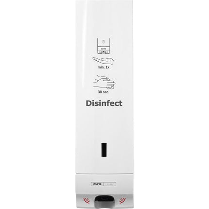 CWS ParadiseLine Desinfektionsmittelspender Disinfect Non touch, mit Panel weiß | 1 Stück