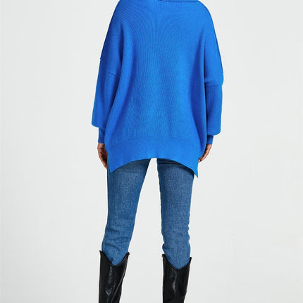 Oversized Jumper Top In Blue