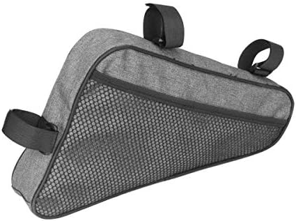 SYSTEM-S Fahrrad Tasche Befestigung spritzwasserfest in Grau Dreiecktasche Rahmentasche Triangeltasche