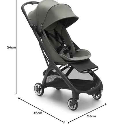 Bugaboo Butterfly ultrakompakter Reise-Kinderwagen, klein & leicht, einhändig faltbar und einfach zu lenken, ergonomischer City-Buggy für Babys ab 6 Monaten, mit viel Stauraum, Forest Green