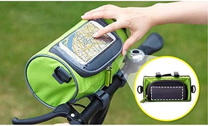 SYSTEM-S 2in1 Lenkertasche Fahrradhalterung Fahrradtasche Schultertasche Schutzhülle für 4,8 Zoll inch Geräte Smartphones
