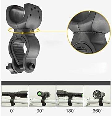 Fahrrad Halterung 360° Befestigung in Schwarz für Lampe