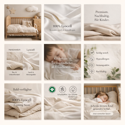 Premium Lyocell Kinderbettwäsche 100% TENCEL