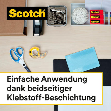 Scotch® doppelseitiges Klebeband, Nachfüllpackung, 2 Rollen, 12 mm x 6,3 m | Packung (1 Stück)