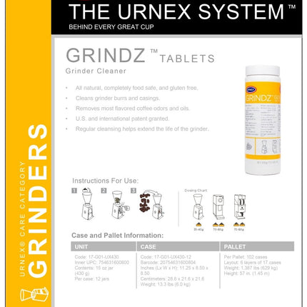 Urnex Grindz Mühlen-Reiniger – 430 g für Standalone-Mühlen