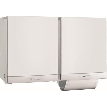 CWS ParadiseLine Stoffhandtuchspender DUO inklusive Panel Weiß | 1 Stück