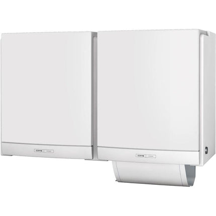 CWS ParadiseLine Stoffhandtuchspender DUO inklusive Panel Weiß | 1 Stück