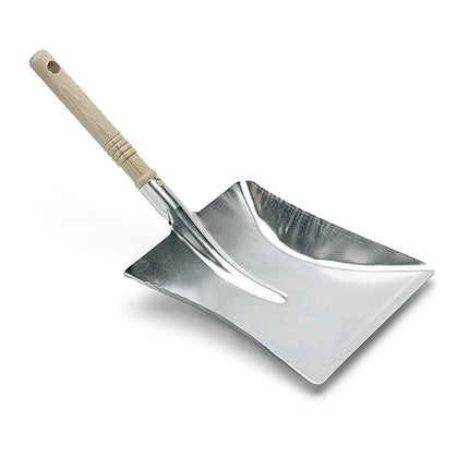 Nölle Profi Brush Kehrschaufel Metall verzinkt mit Holzgriff, 44x22 cm | 1 Stück
