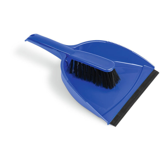 Nölle Profi Brush Kehrgarnitur Spezial mit Gummilippe, blau für Reinigung | 1 Stück