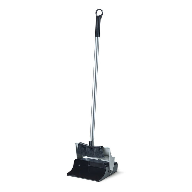 Nölle Profi Brush Langstiel-Kehrset mit Klapp-Schaufel, grau 113 cm | 1 Stück