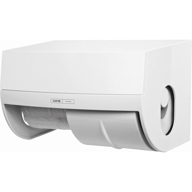 CWS ParadiseLine Toilettenpapierspender Toiletpaper inklusive Panel Weiß | 1 Stück