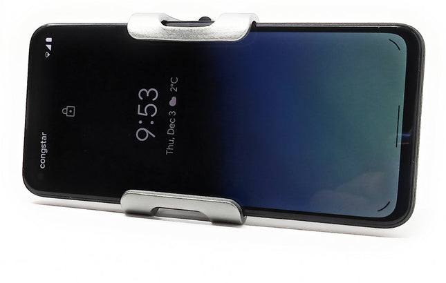 SYSTEM-S Fahrrad Halterung Befestigung aus Metall in Grau für Smartphone