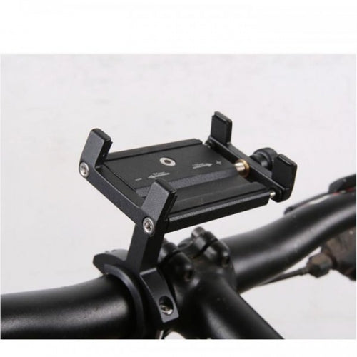 SYSTEM-S Fahrrad Halterung Befestigung aus Metall in Schwarz für Smartphone