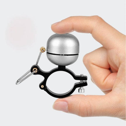 SYSTEM-S Fahrrad Klingel im Vintage Look aus Metall in Grau