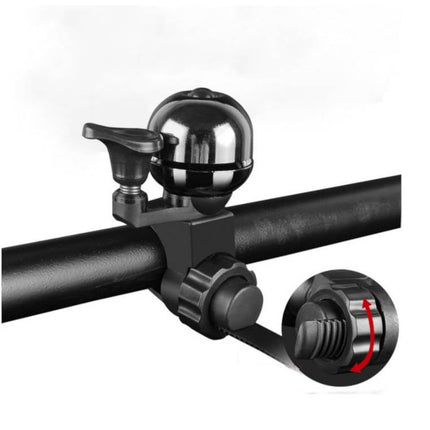 SYSTEM-S Fahrrad Klingel glänzend im Vintage Look aus Metall in Schwarz