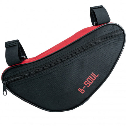 SYSTEM-S Fahrrad Tasche spritzwasserfest Dreiecktasche Rahmentasche Triangeltasche Rot