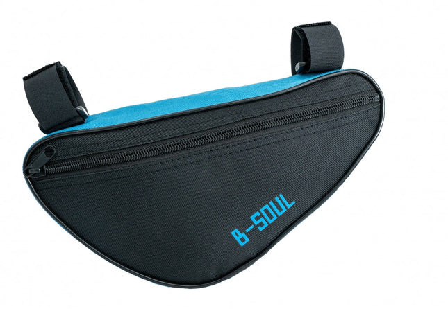 SYSTEM-S Fahrrad Tasche spritzwasserfest Dreiecktasche Rahmentasche Triangeltasche Blau