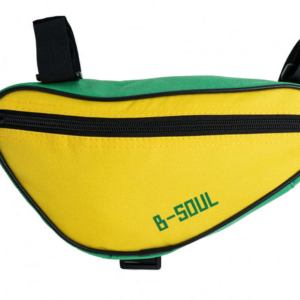 SYSTEM-S Fahrrad Tasche spritzwasserfest Dreiecktasche Rahmentasche Triangeltasche Grün