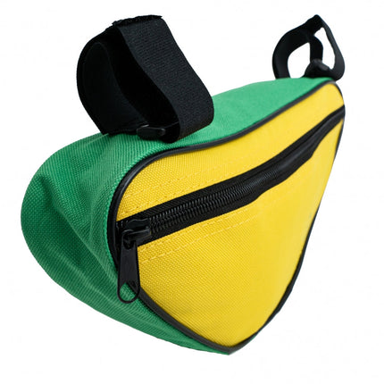SYSTEM-S Fahrrad Tasche spritzwasserfest Dreiecktasche Rahmentasche Triangeltasche Grün