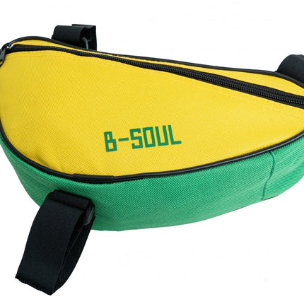 SYSTEM-S Fahrrad Tasche spritzwasserfest Dreiecktasche Rahmentasche Triangeltasche Grün