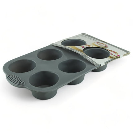 Silikon-Muffinform G200 – 6er Backform, BPA-frei, spülmaschinenfest (32×18 cm), grau