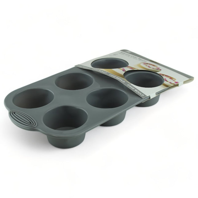 Silikon-Muffinform G200 – 6er Backform, BPA-frei, spülmaschinenfest (32×18 cm), grau
